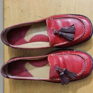 Born brand size 7 women's Red loafer shoes